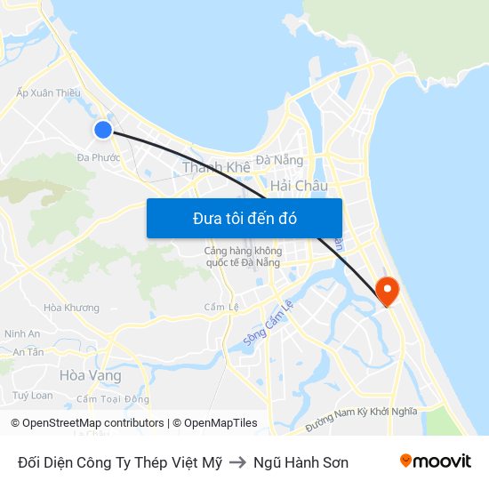 Đối Diện Công Ty Thép Việt Mỹ to Ngũ Hành Sơn map