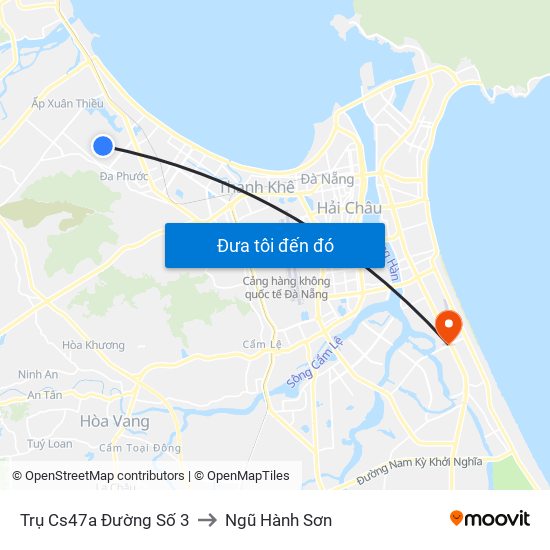 Trụ Cs47a Đường Số 3 to Ngũ Hành Sơn map