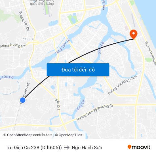 Trụ Điện Cs 238 (Ddt605)) to Ngũ Hành Sơn map