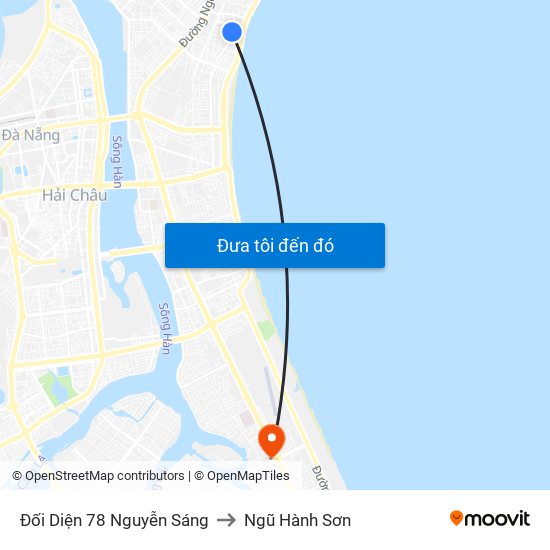 Đối Diện 78 Nguyễn Sáng to Ngũ Hành Sơn map