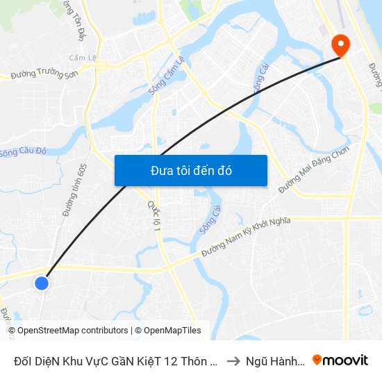 ĐốI DiệN Khu VựC GầN KiệT 12 Thôn Lệ Sơn Bắc to Ngũ Hành Sơn map