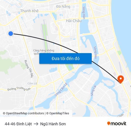 44-46 Đinh Liệt to Ngũ Hành Sơn map