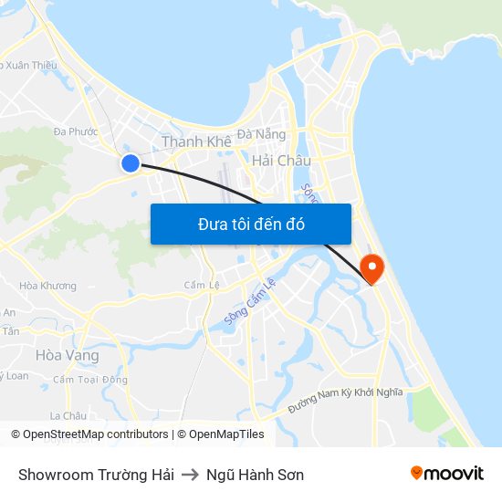 Showroom Trường Hải to Ngũ Hành Sơn map