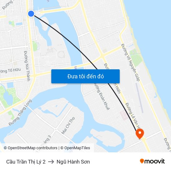 Cầu Trần Thị Lý 2 to Ngũ Hành Sơn map