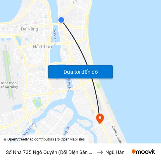 Số Nhà 735 Ngô Quyền (Đối Diện Sân Bóng Đá Kaka) to Ngũ Hành Sơn map