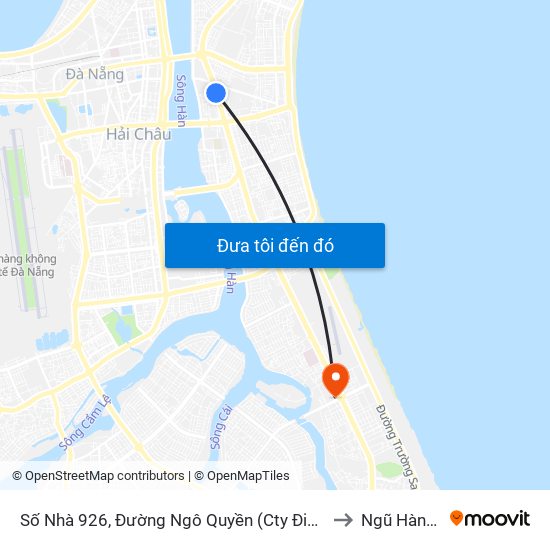 Số Nhà 926, Đường Ngô Quyền (Cty Điện Lực Sơn Trà) to Ngũ Hành Sơn map