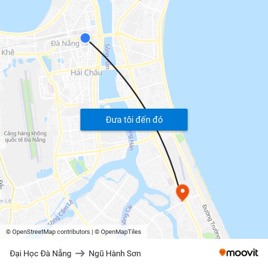 Đại Học Đà Nẵng to Ngũ Hành Sơn map