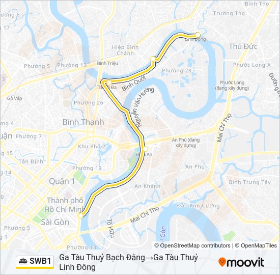 Bản đồ Tuyến SWB1 phà