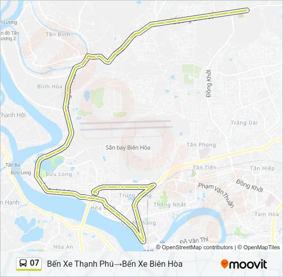 Bản đồ Tuyến 07 xe buýt