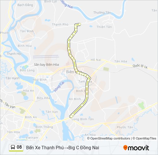 08 bus Line Map