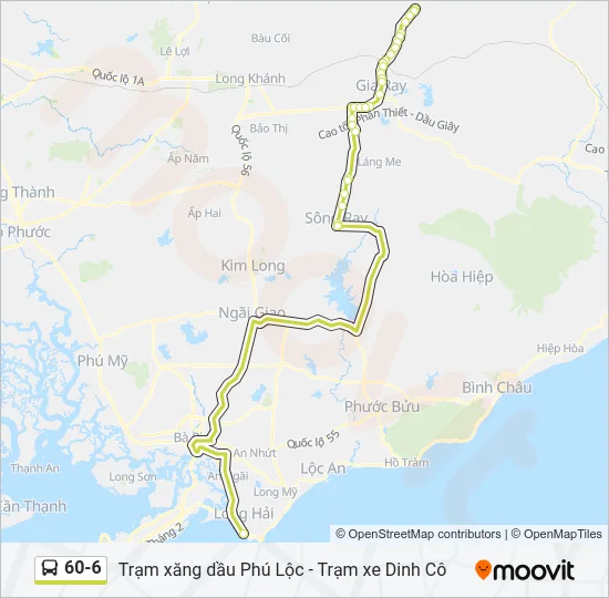 60-6 Bus Line Map