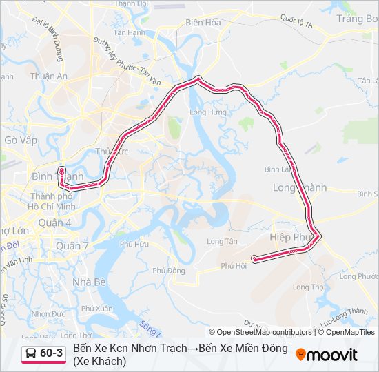 Bản đồ Tuyến 60-3 xe buýt