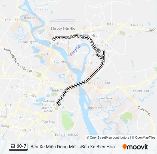60-7 Bus Line Map