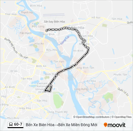 60-7 Bus Line Map