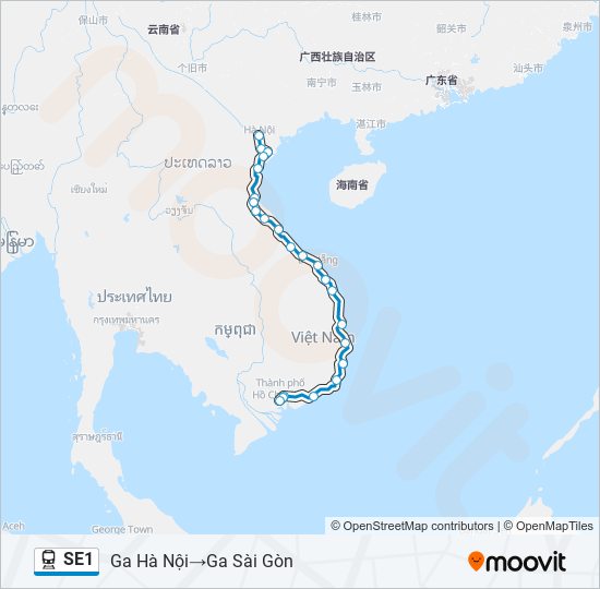 Tuyến se1:
Tuyến SE1 không chỉ là phương tiện di chuyển hiện đại, tiết kiệm, mà còn giúp bạn tiếp cận một số địa điểm du lịch nổi tiếng như Biển Nha Trang, Đà Nẵng hay đồng bằng sông Cửu Long.