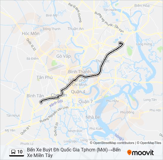 10 bus Line Map