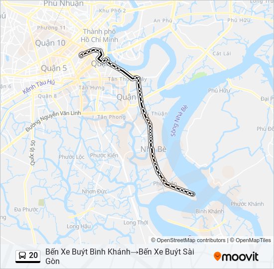 20 bus Line Map