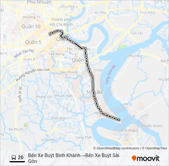20 Bus Line Map