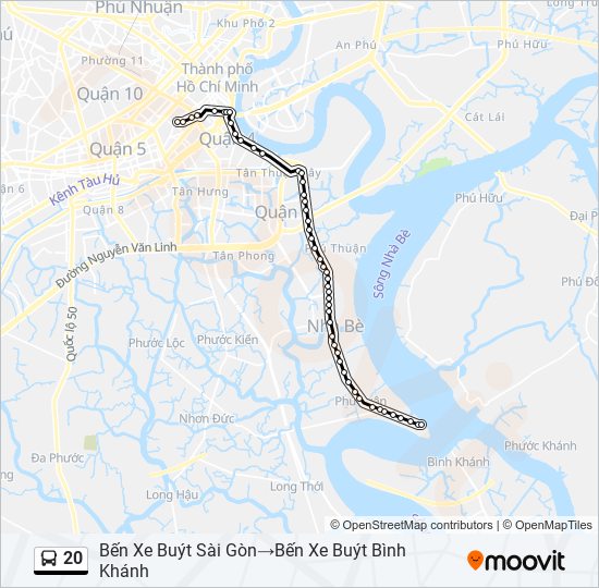 20 bus Line Map