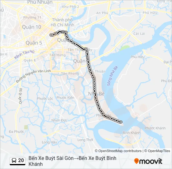20 Bus Line Map