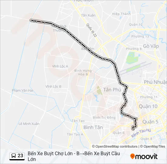 23 Bus Line Map
