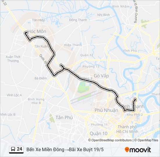 24 bus Line Map