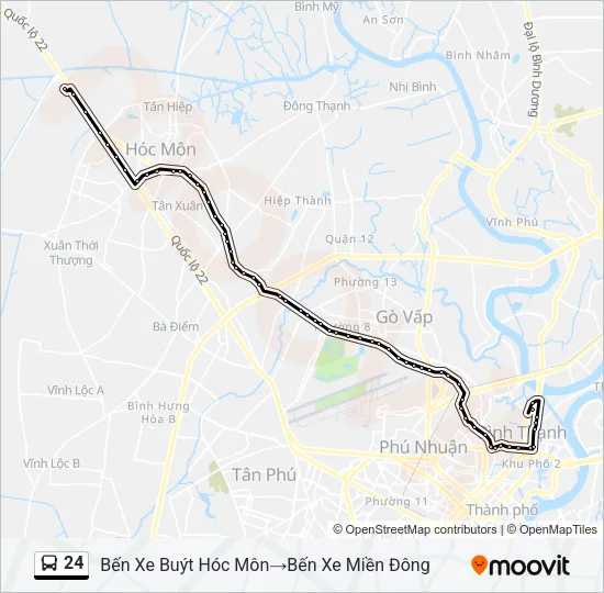 24 Bus Line Map