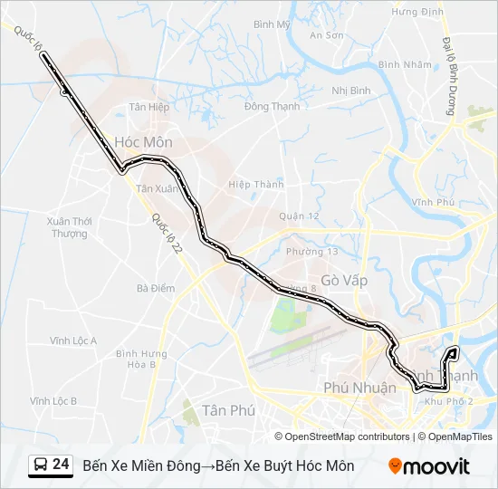 24 Bus Line Map