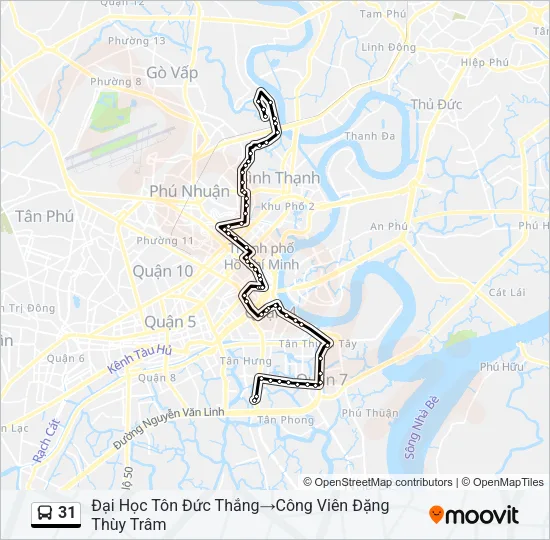 31 Bus Line Map