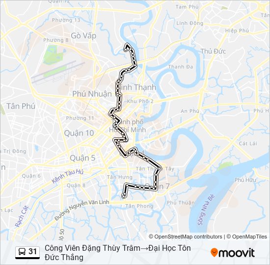 31 bus Line Map