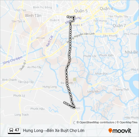 47 Bus Line Map