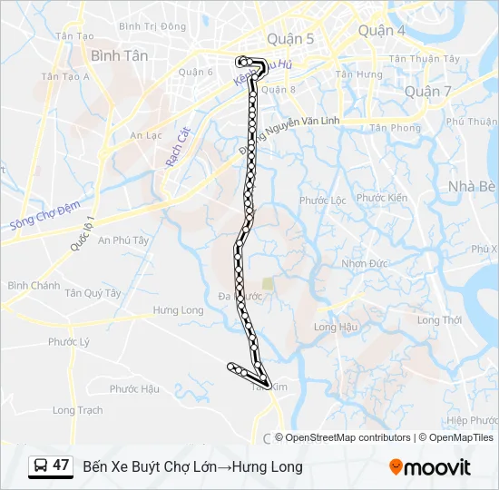 47 Bus Line Map