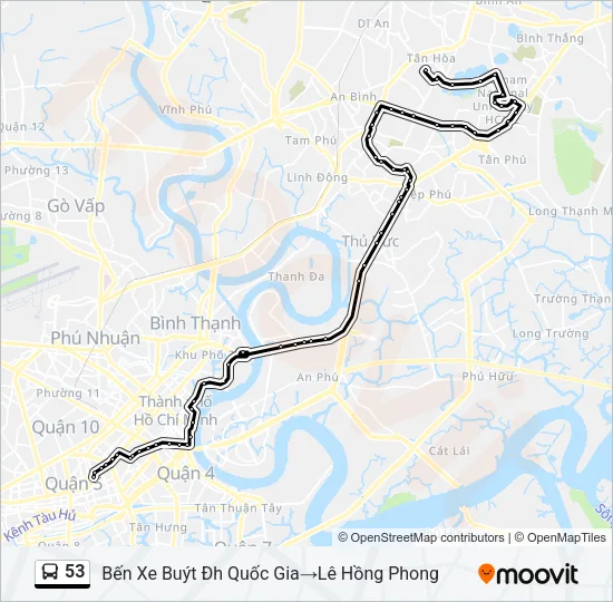 53 Bus Line Map
