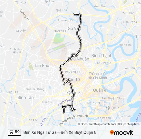 59 Bus Line Map
