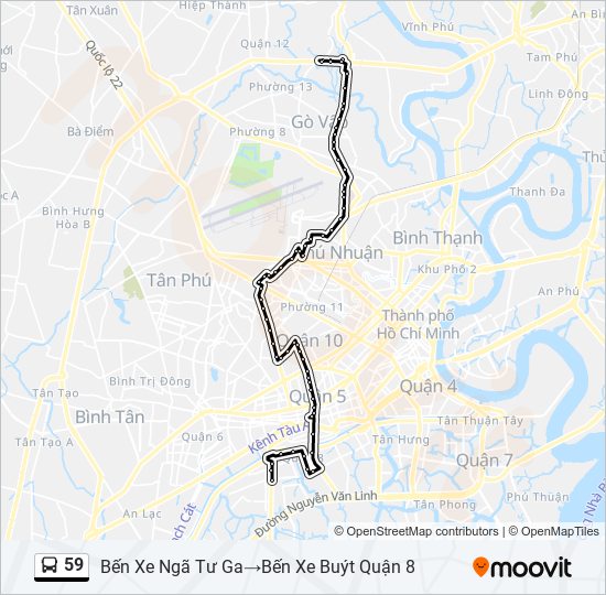 59 bus Line Map