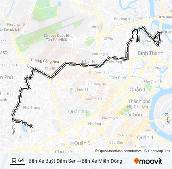 64 Bus Line Map