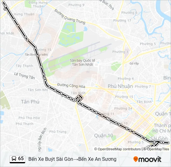 65 Bus Line Map