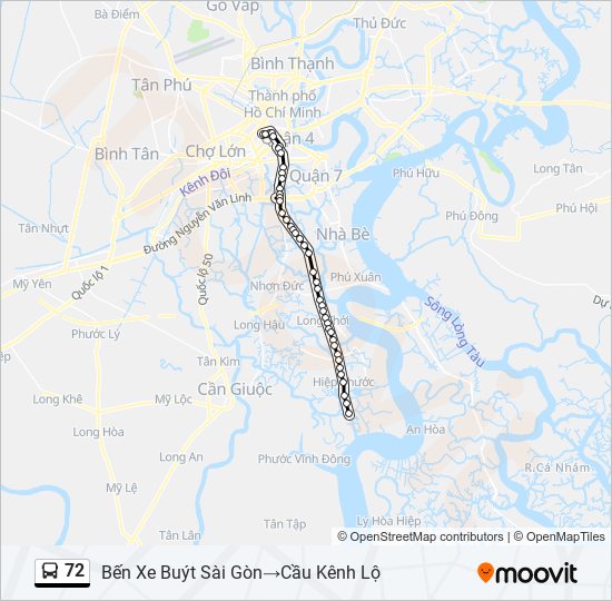 Bản đồ Tuyến 72 xe buýt Sài Gòn 2024: Với bản đồ tuyến 72 xe buýt Sài Gòn, bạn hoàn toàn có thể dễ dàng tham quan khắp thành phố mà không phải lo lắng về sự khó khăn di chuyển. Ngay cả nếu bạn là người dân địa phương hay du khách đến thăm, việc sử dụng dịch vụ xe buýt vẫn là giải pháp hợp lý nhất!
