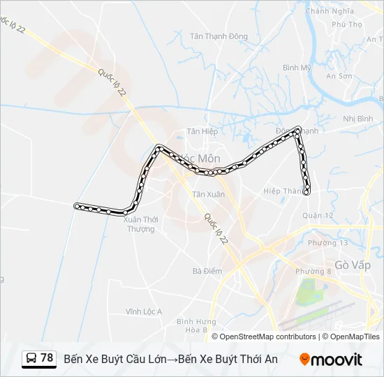 78 Bus Line Map