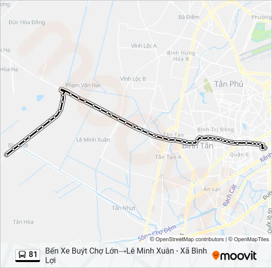 81 Bus Line Map
