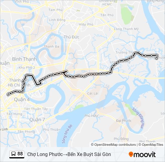 88 bus Line Map