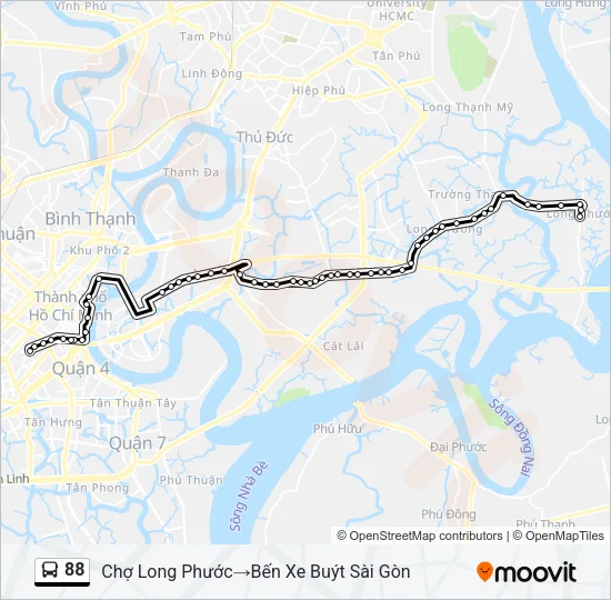 88 Bus Line Map