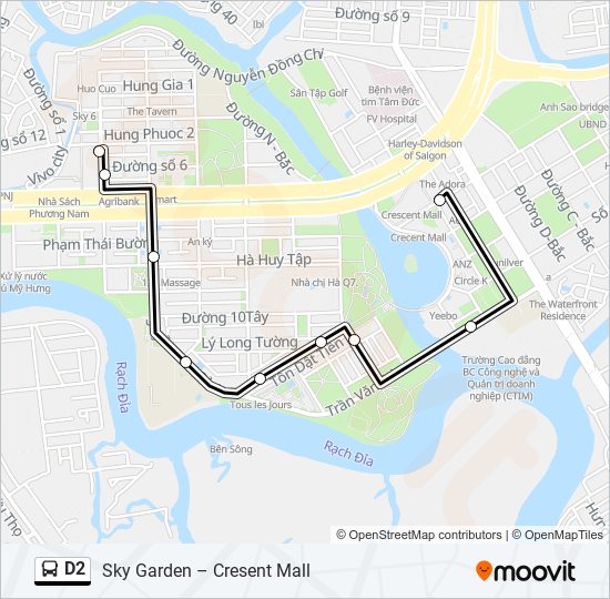 D2 bus Line Map