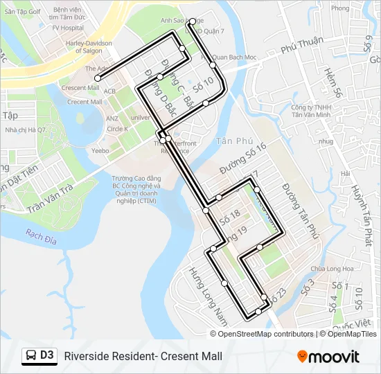 D3 Bus Line Map
