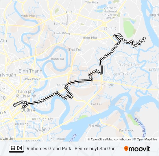 D4 bus Line Map