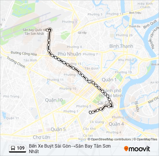 Bản đồ xe buýt Sài Gòn tuyến 109 2024: Khám phá Sài Gòn qua mắt bản đồ xe buýt chính xác và tiện lợi nhất với tuyến 109 mới nhất