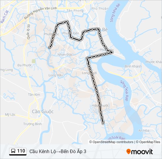 110 bus Line Map