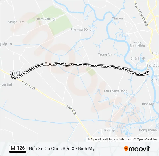 126 Bus Line Map