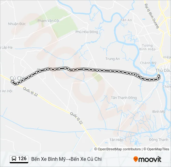 126 Bus Line Map