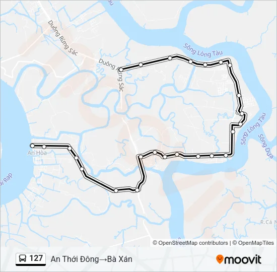 127 Bus Line Map